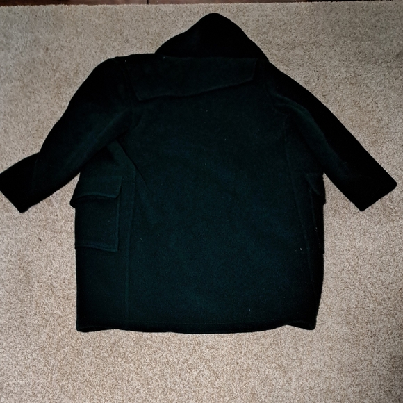 Woman's Green Hooded Coat - Picture 4 of 4